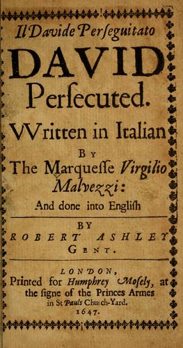 Cover for David persecuted