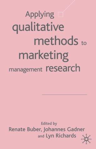 Cover for Applying qualitative methods to marketing management research