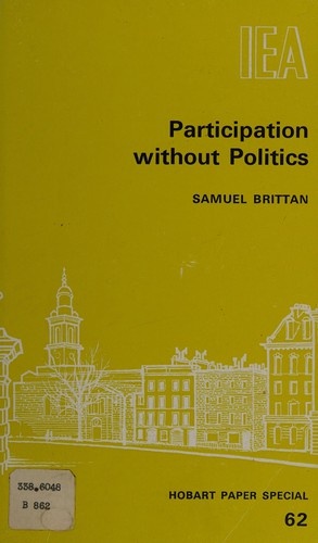 Cover for Participation without politics