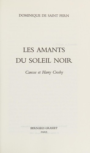 Cover for Les amants du soleil noir