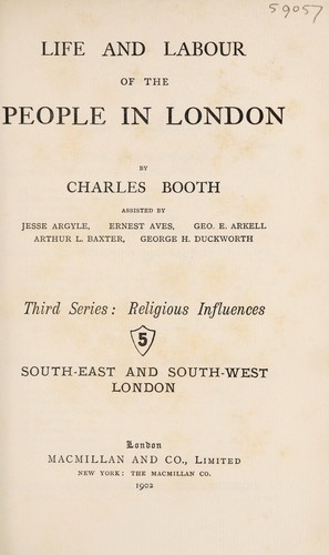 Cover for Life and labour of the people in London