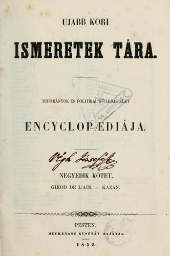 Cover for Ujabbkori ismeretek tára