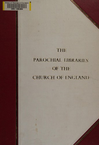 Cover for The parochial libraries of the Church of England