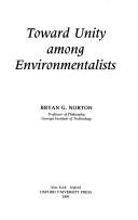 Cover for Toward unity among environmentalists