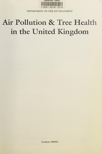 Cover for Air pollution & tree health in the United Kingdom