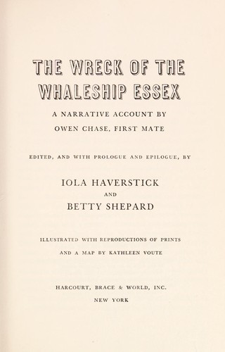 Cover for The wreck of the whaleship Essex