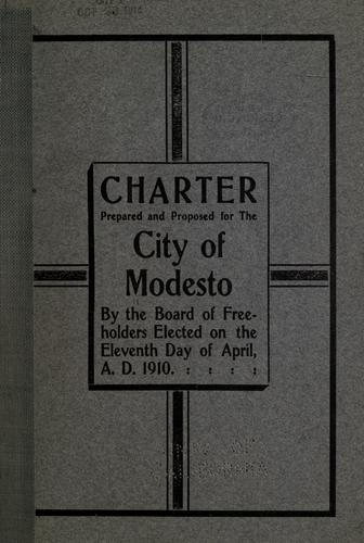 Cover for Charter prepared and proposed for the City of Modesto
