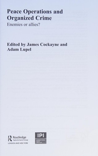 Cover for Peace operations and organised crime