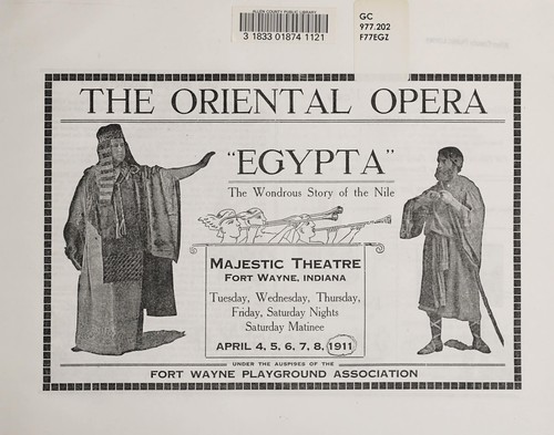Cover for The oriental opera Egypta