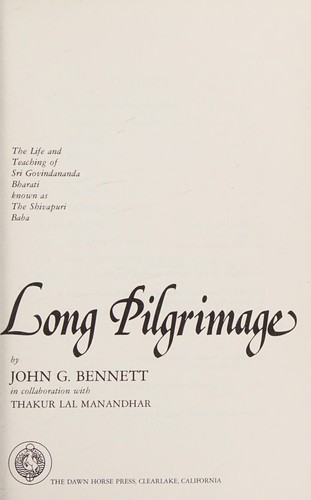 Cover for Long pilgrimage