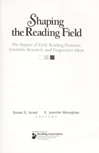 Cover for Shaping the reading field
