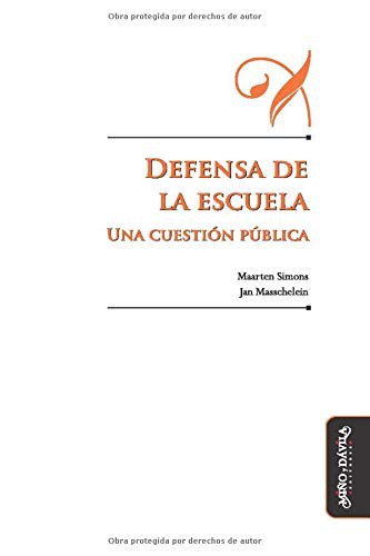 Cover for Defensa de la escuela
