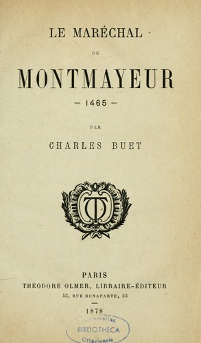Cover for Le Maréchal de Montmayeur, 1465