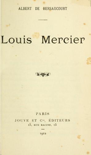 Cover for Louis Mercier.