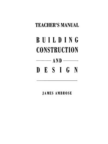 Cover for Teacher's Manual for Building Construction and Design