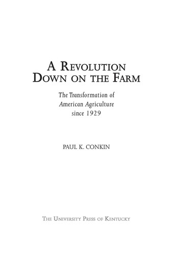 Cover for A revolution down on the farm