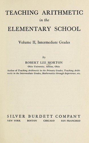 Cover for Teaching arithmetic in the elementary school.