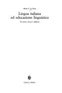 Cover for Lingua italiana ed educazione linguistica