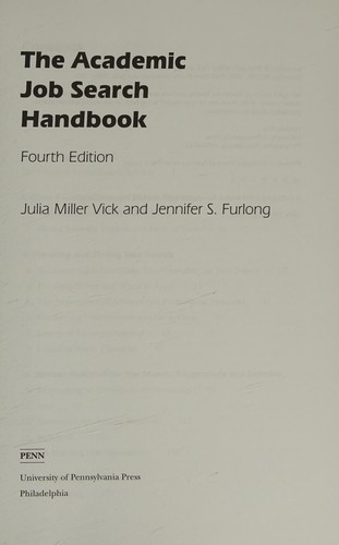Cover for The academic job search handbook