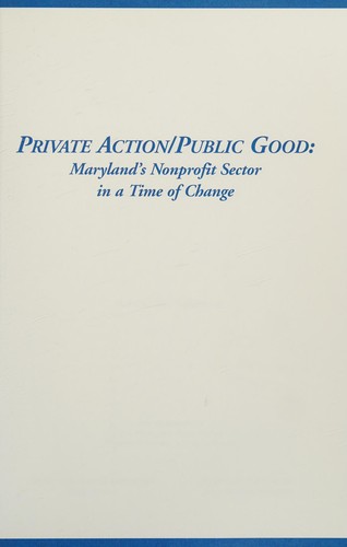 Cover for Private action/public good