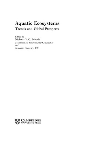 Cover for Aquatic ecosystems
