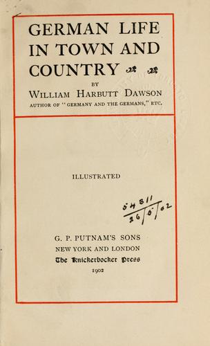 Cover for German life in town and country.