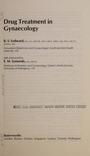 Cover for Drug treatment in gynaecology