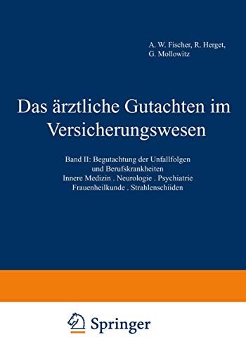 Cover for Das ärztliche Gutachten im Versicherungswesen : Band II
