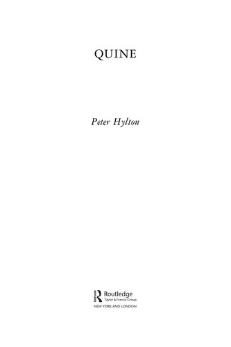 Cover for QUINE.