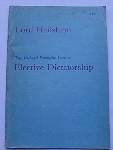 Cover for Elective dictatorship