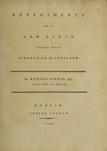 Cover for Experiments on a new earth