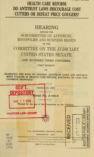 Cover for Health care reform