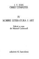 Cover for Sobre literatura i art