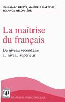 Cover for La maîtrise du français