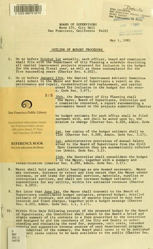 Cover for Outline of budget procedure