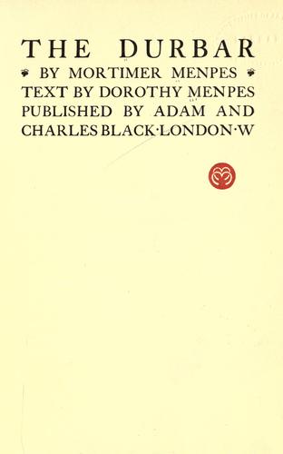 Cover for The Durbar.