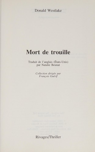Cover for Mort de trouille