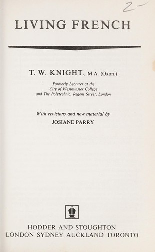 Cover for Living French