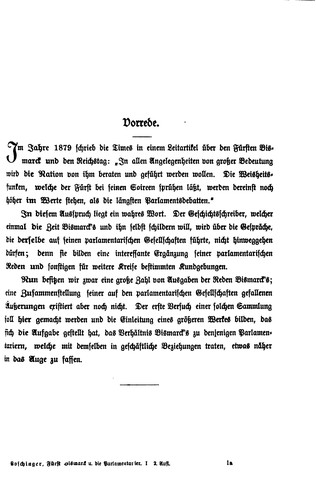 Cover for Fürst Bismarck und die Parlamentarier