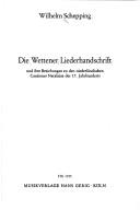 Cover for Die Wettener Liederhandschrift und ihre Beziehungen zu den niederländischen Cantiones Natalitiae des 17. Jahrhunderts