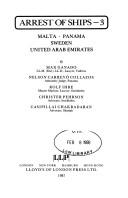 Cover for Arrest of ships.