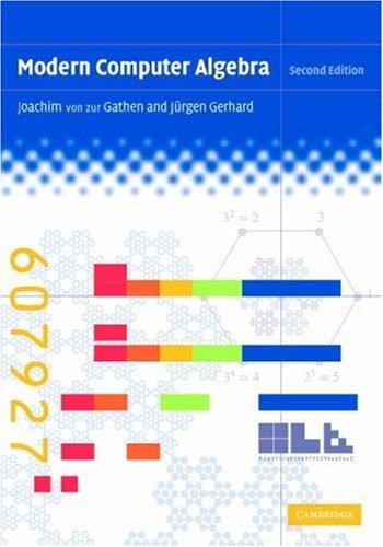 Cover for Modern computer algebra