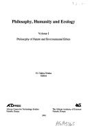 Cover for Philosophy, Humanity and Ecology