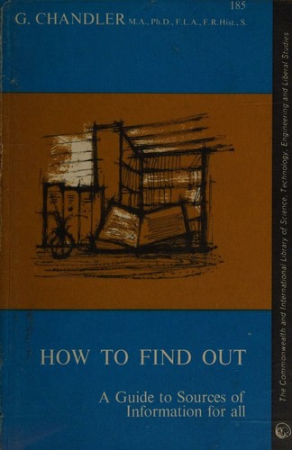 Cover for How to find out: a guide to sources of information for all