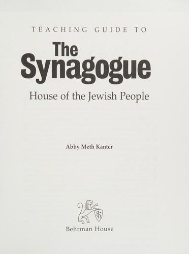 Cover for Teaching guide to the synagogue