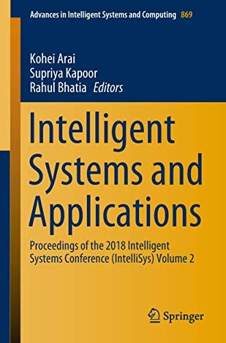 Cover for Intelligent Systems and Applications