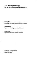 Cover for The new criminology