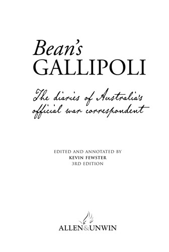 Cover for Bean's Gallipoli
