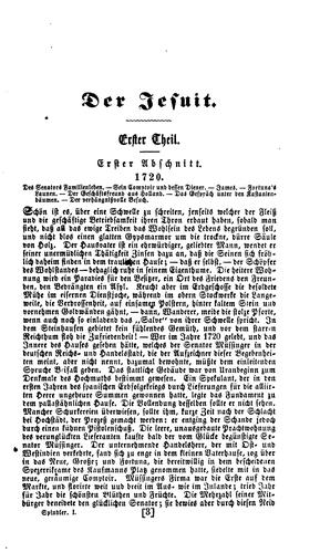 Cover for Der Jesuit: Character Gemälde aus dem ersten Viertel des 18 Jahrhunderts