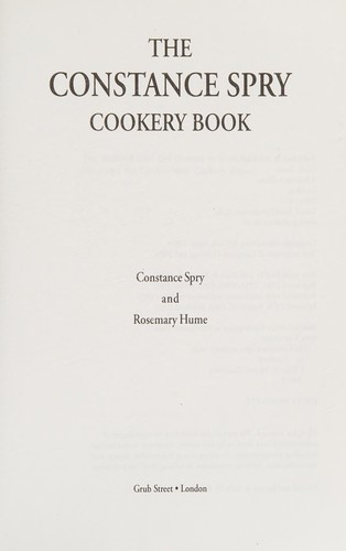 Cover for The Constance Spry cookery book